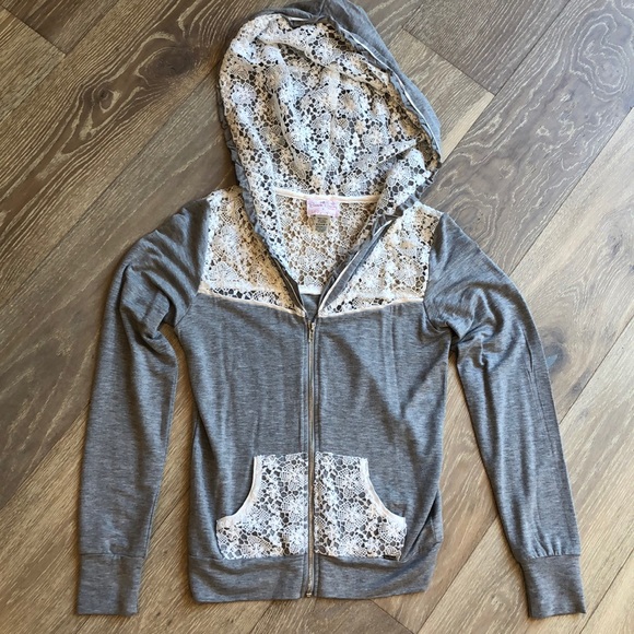 Beach Bunny | Jackets u0026 Coats | Rare Beach Bunny Lounge Lace Hoodie |  Poshmark
